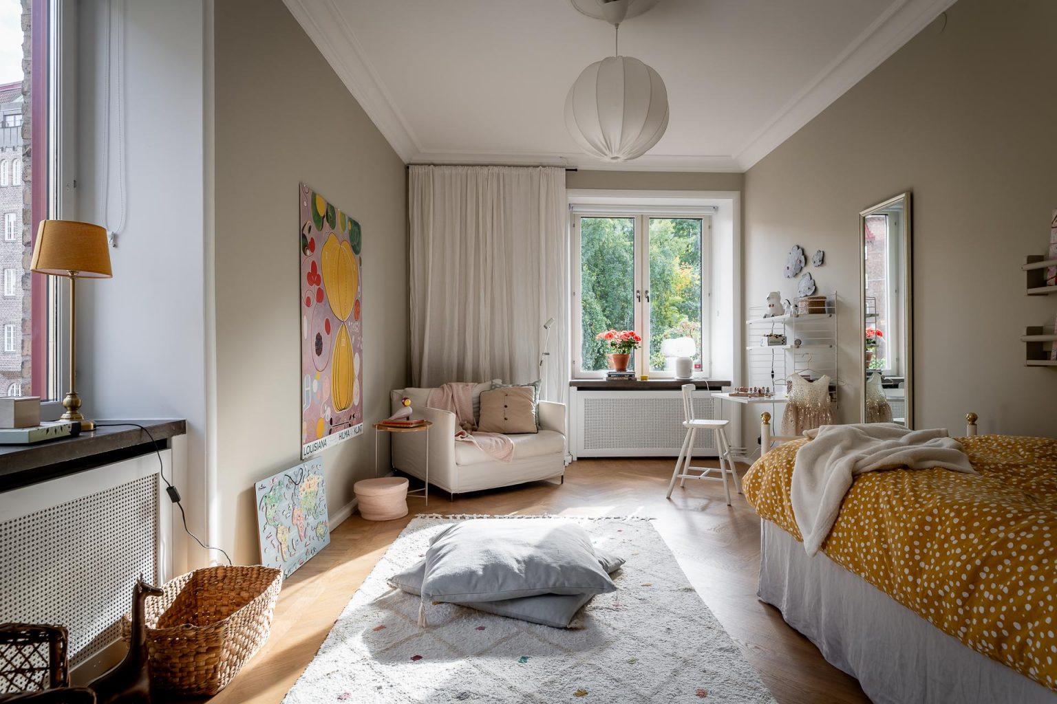 chambre enfant beige décoration scandinave