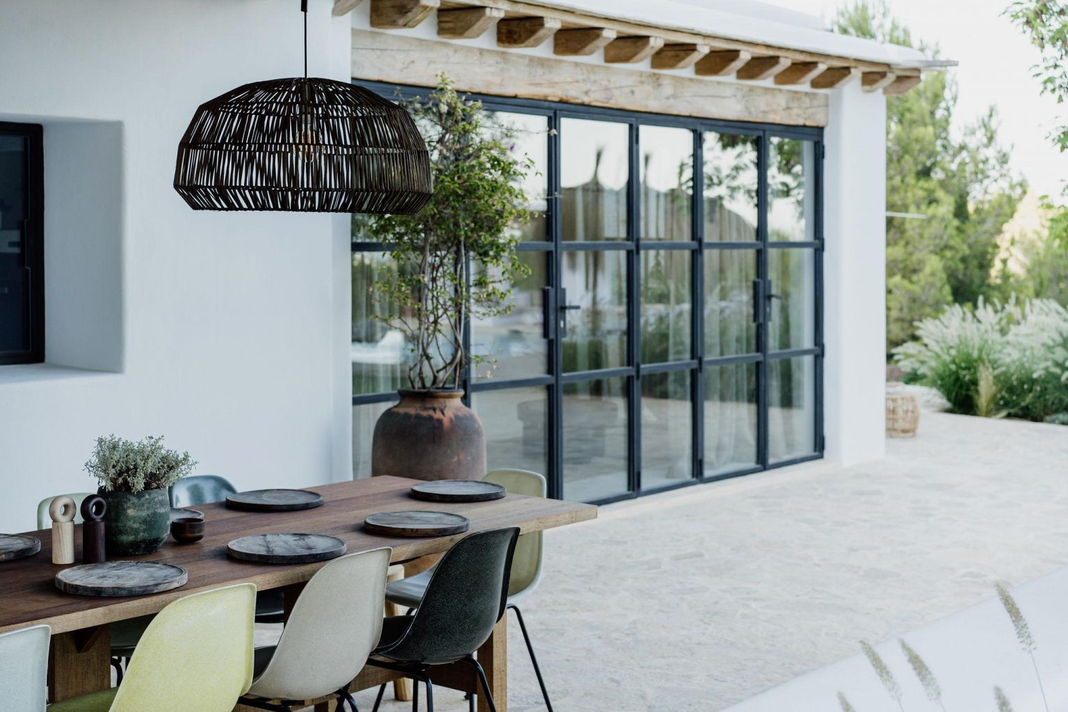 terrasse maison blanche à Ibiza Can Maya