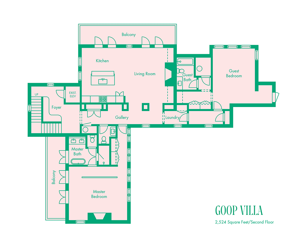 plan Goop Villa décoration contemporaine