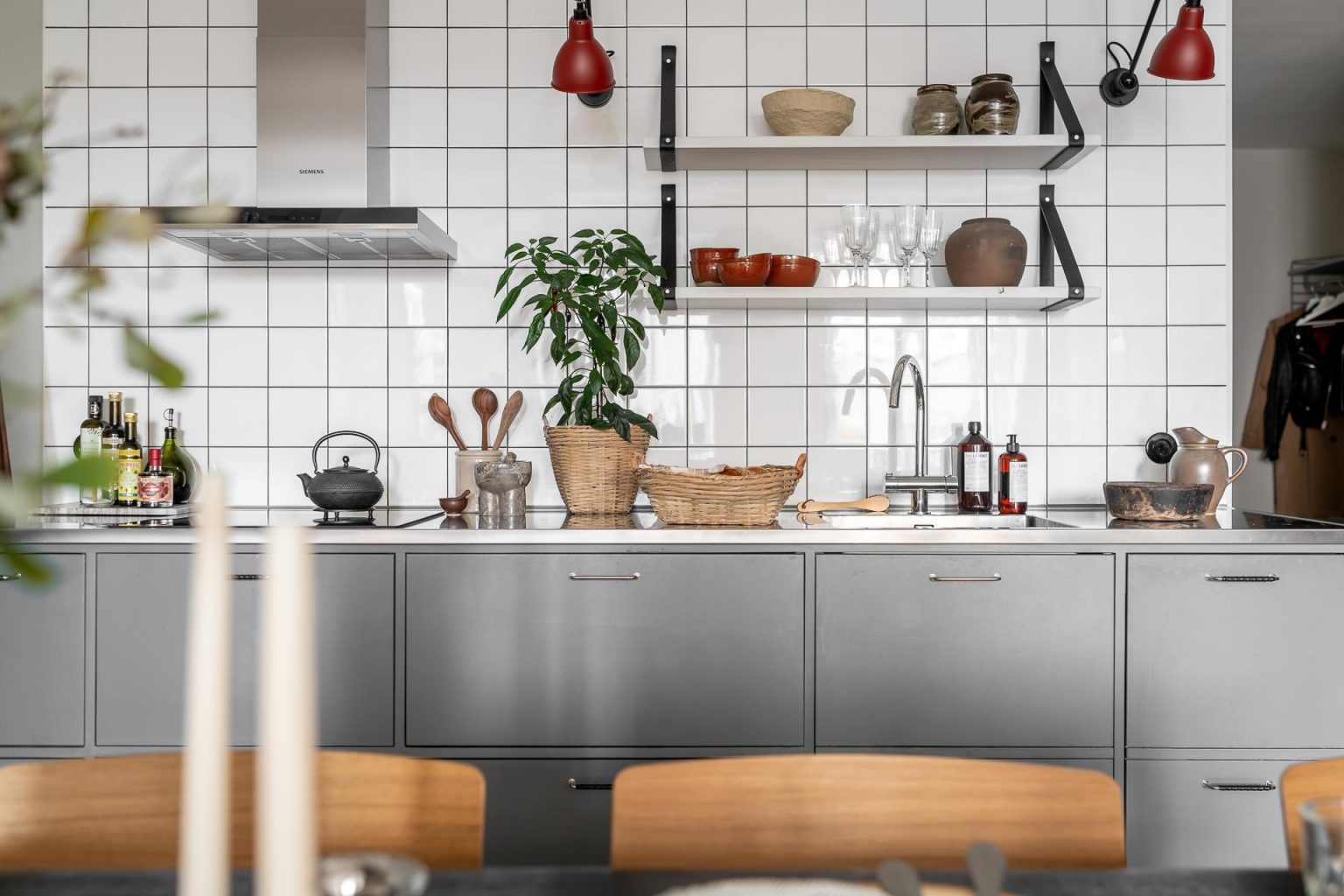 cuisine IKEA grise décoration scandinave