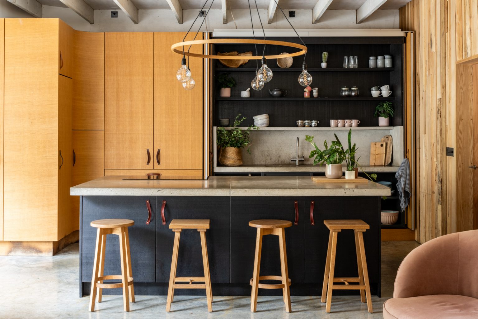 cuisine en bois design maison architecte