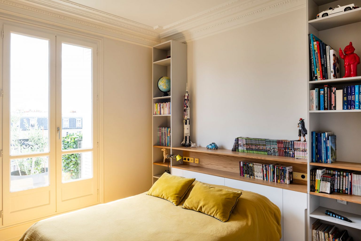 chambre appartement haussmannien à Paris Photo : ©Julien Pepy