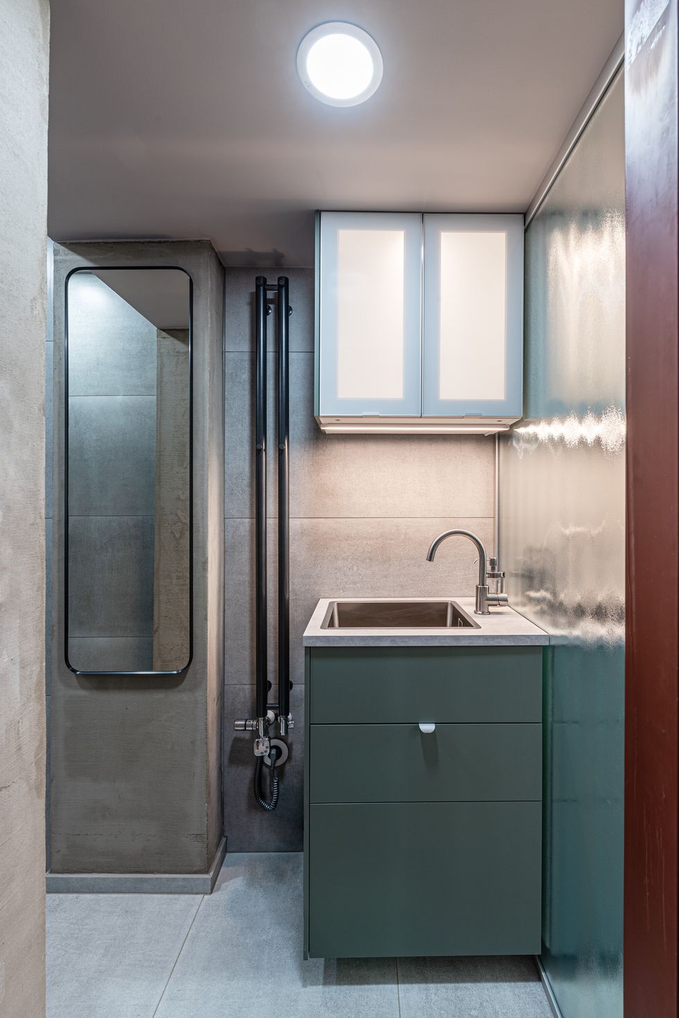 salle de bain design verte