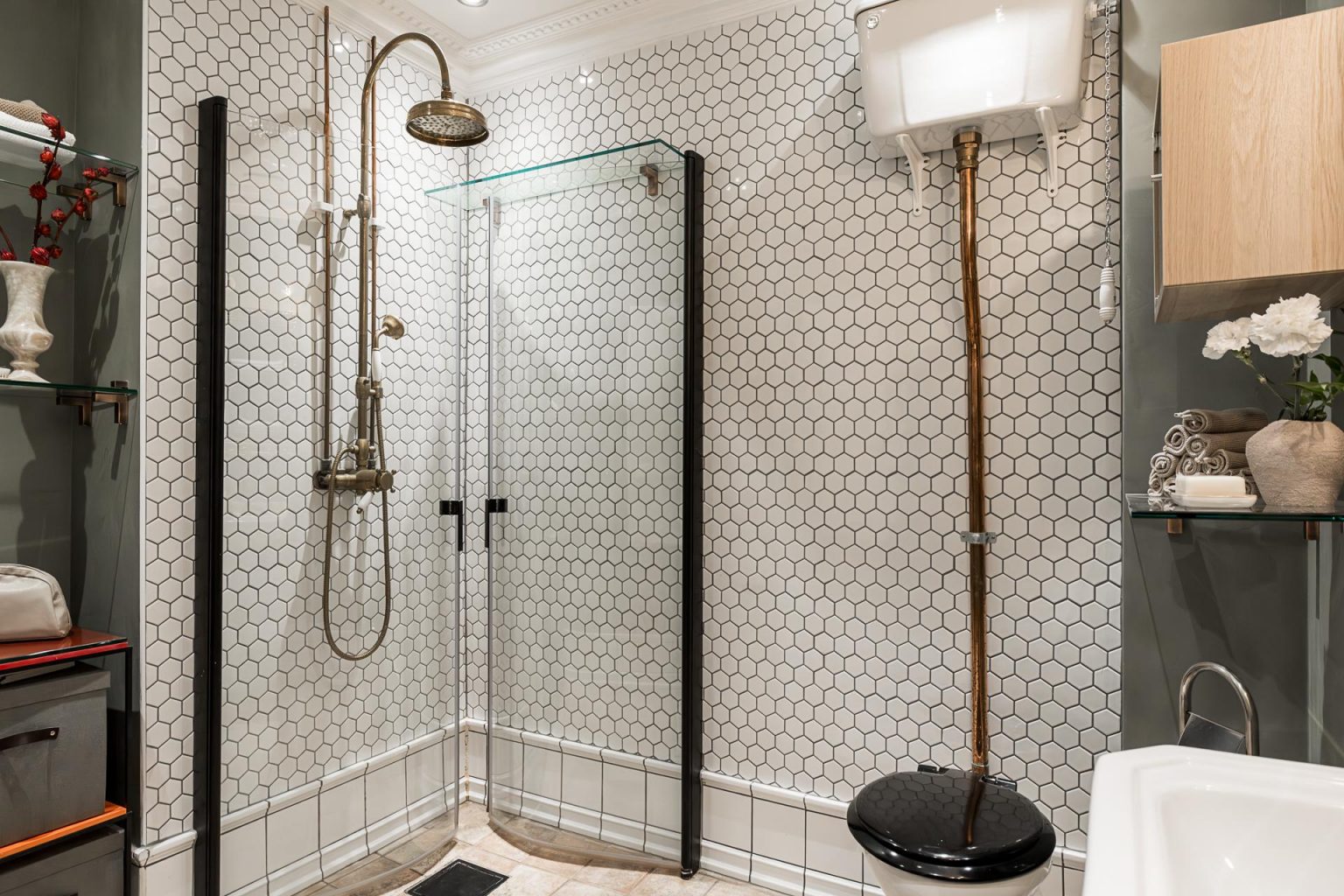salle de bain style vintage
