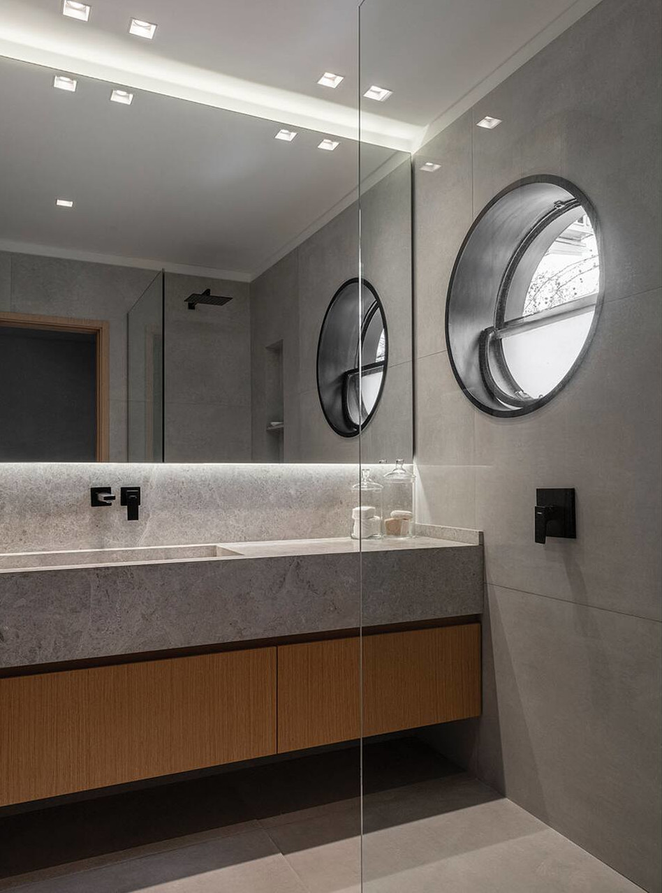 salle de bain design appartement avec terrasse