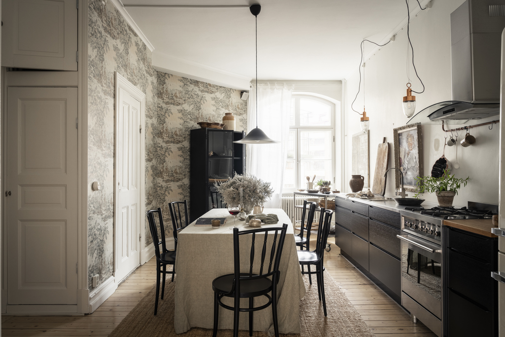 cuisine grand studio décoration scandinave
