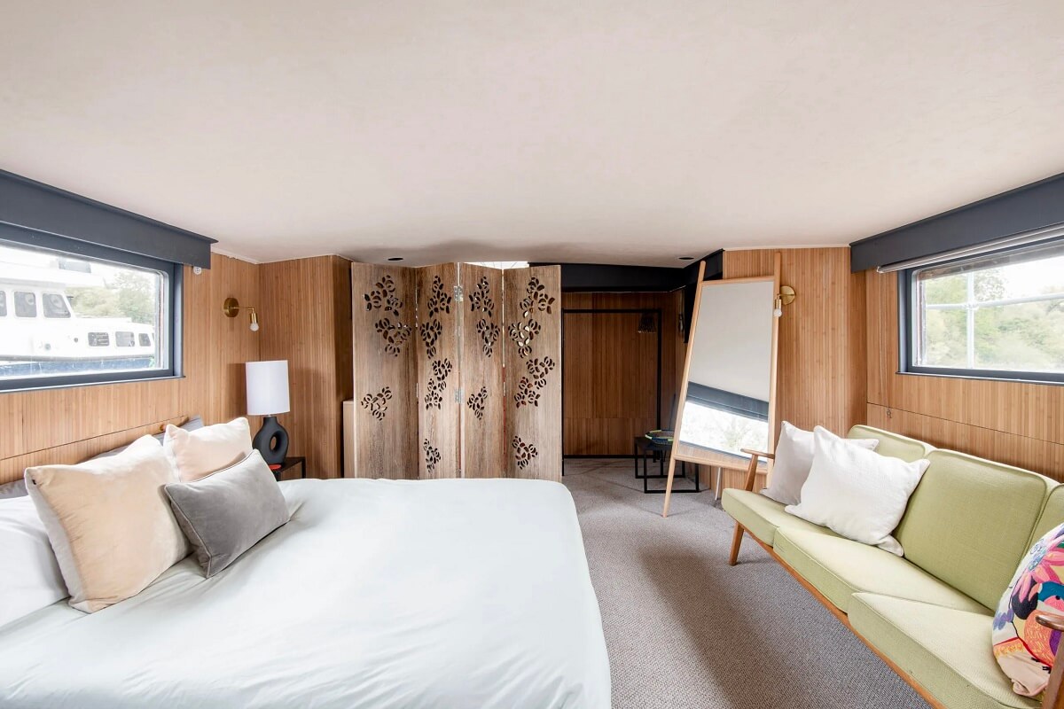 chambre houseboat décoration moderne