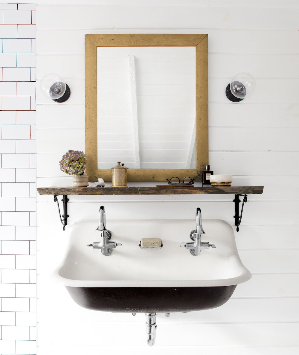 salle de bain décoration néo rustique et vintage