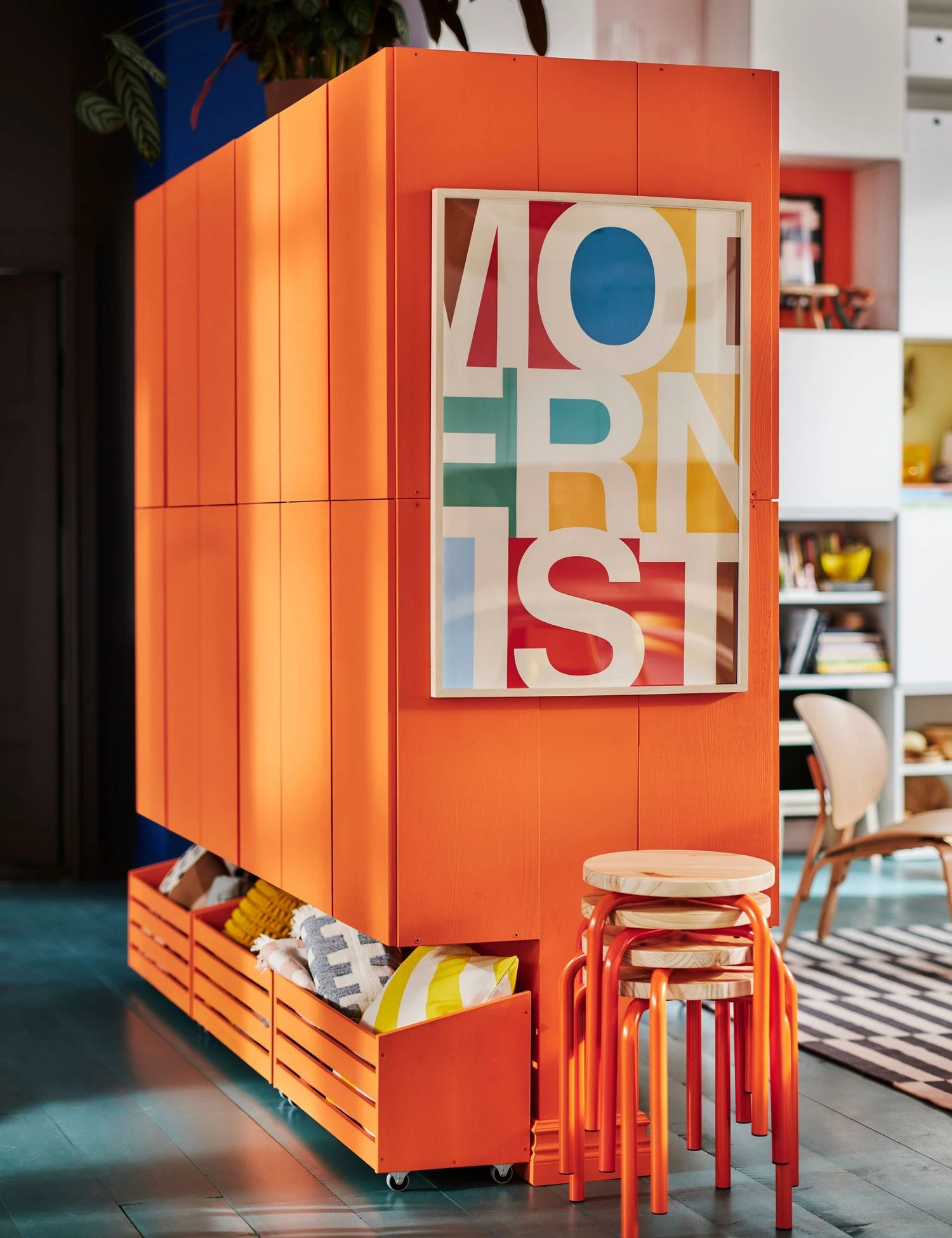 armoire orange IKEA