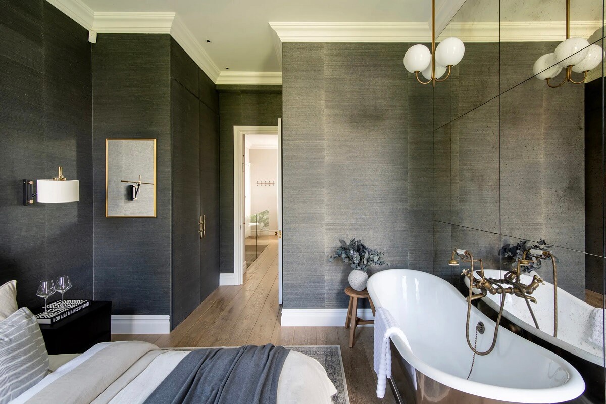 chambre décoration contemporaine avec baignoire
