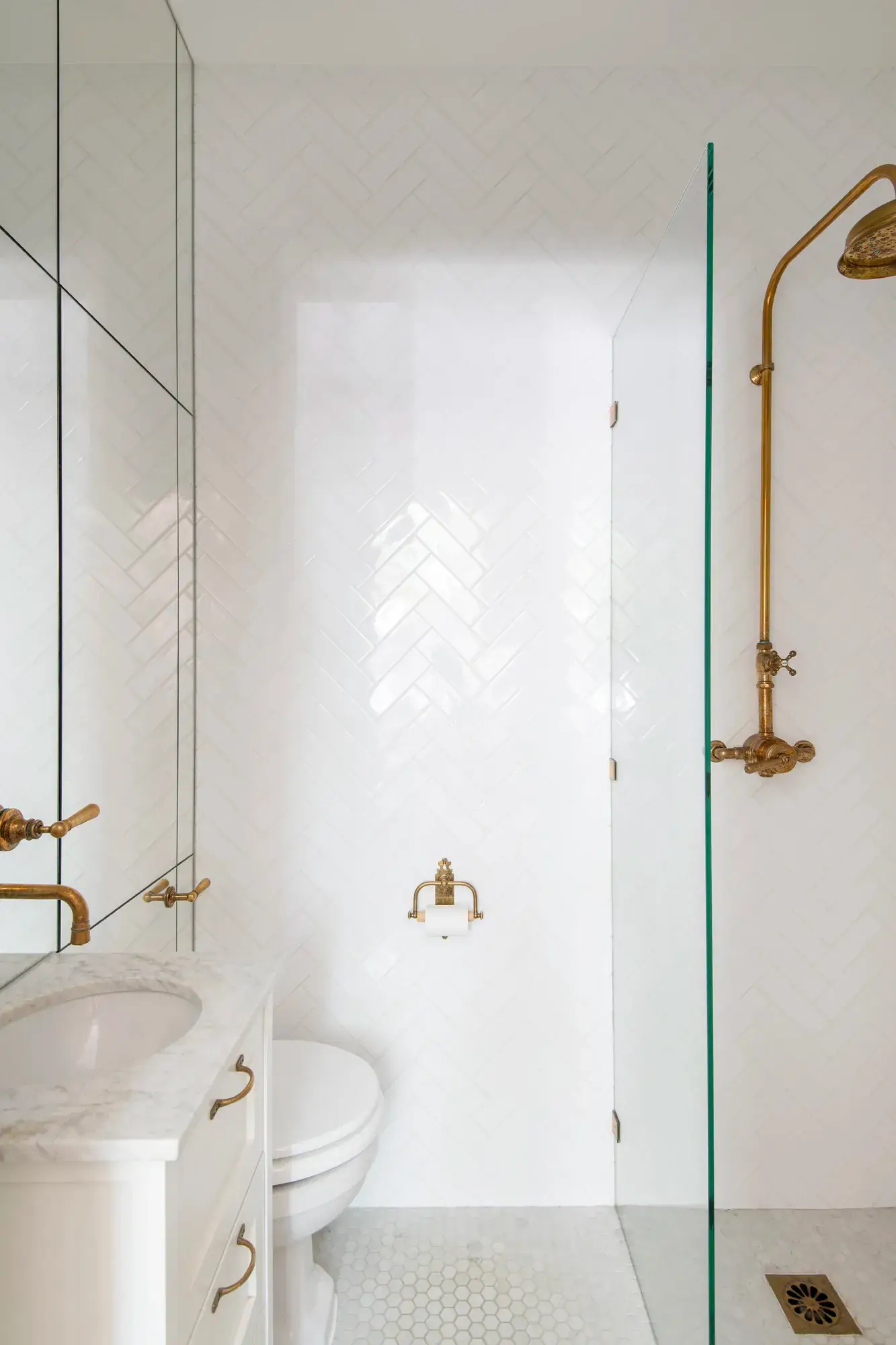 salle de bain zelliges blanches décoration contemporaine