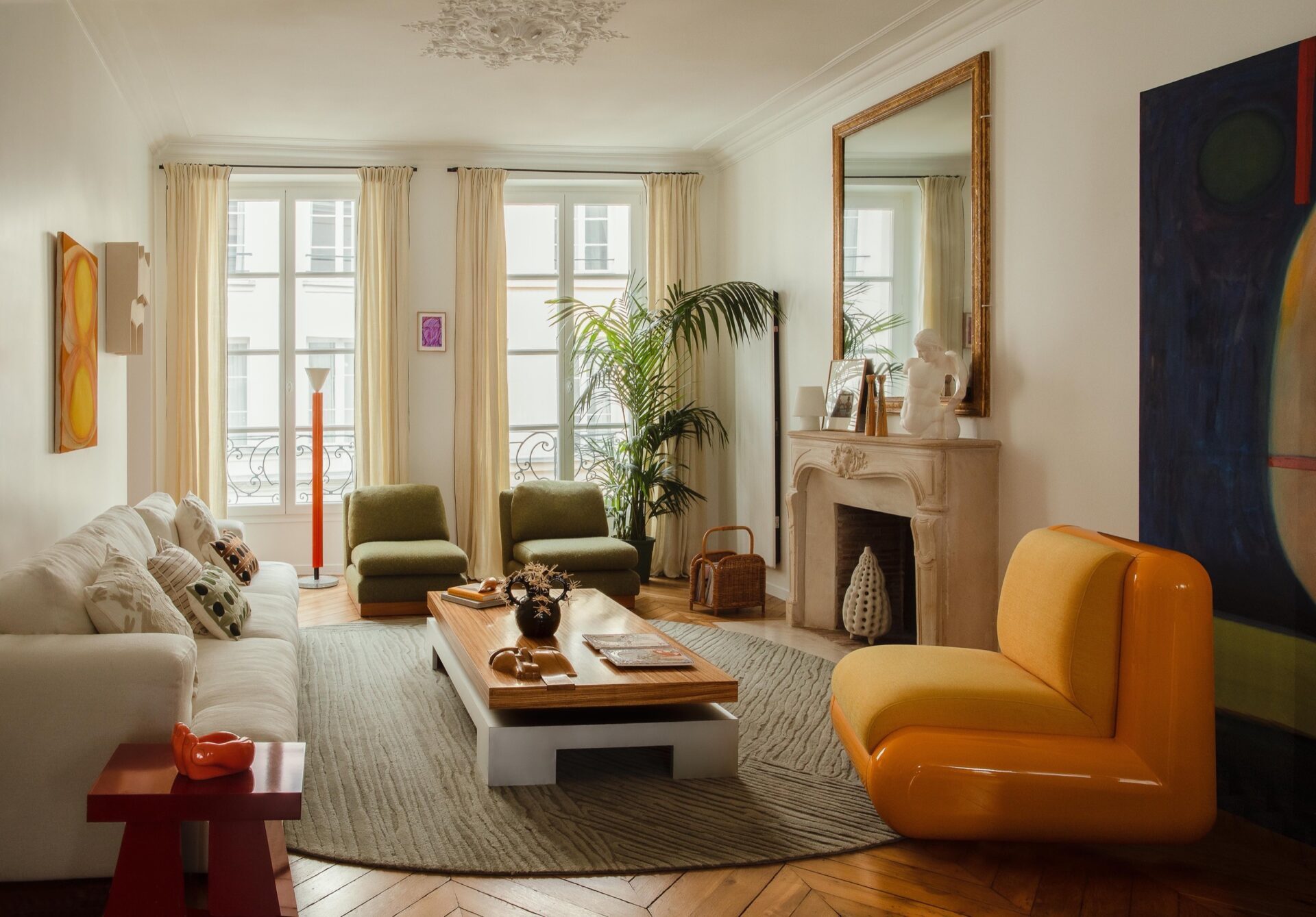 salon appartement haussmannien Paris décoration design