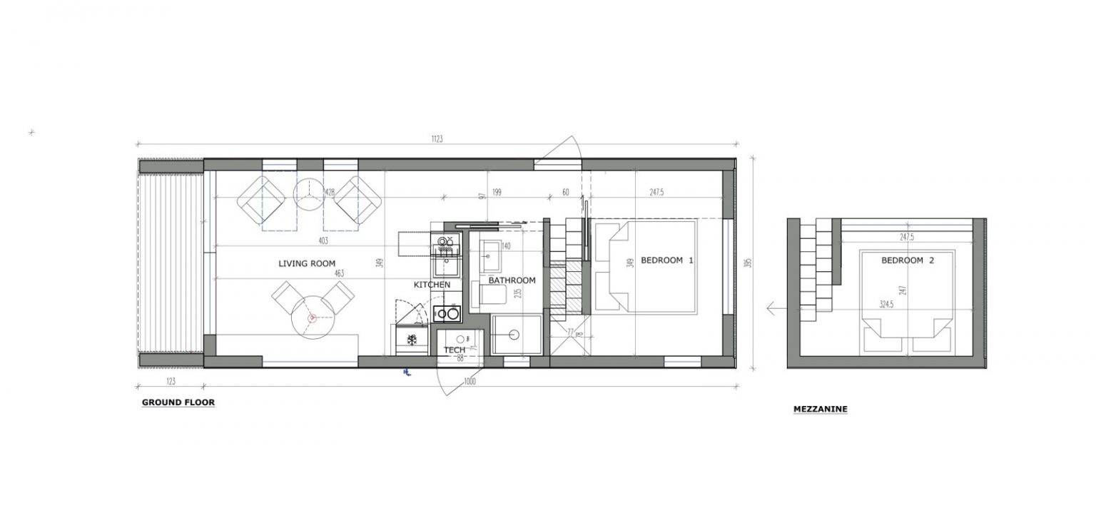 plan mini maison 44m2