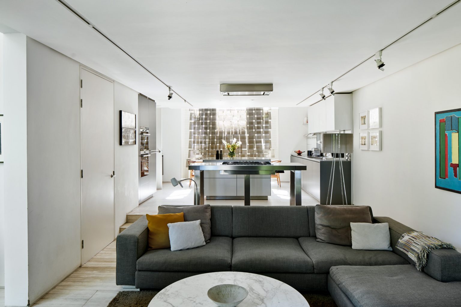 salon et cuisine maison agrandie Londres avec extension contemporaine