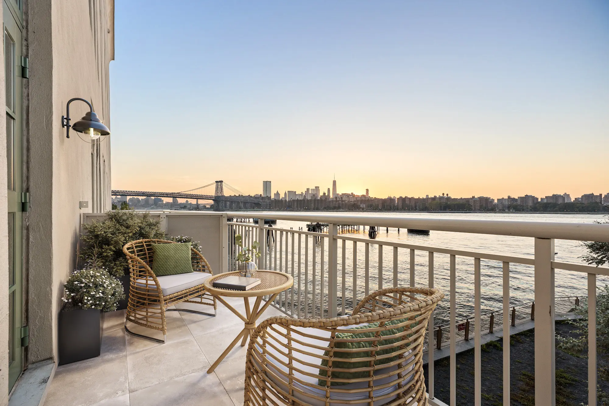 balcon vue Hudson appartement New York