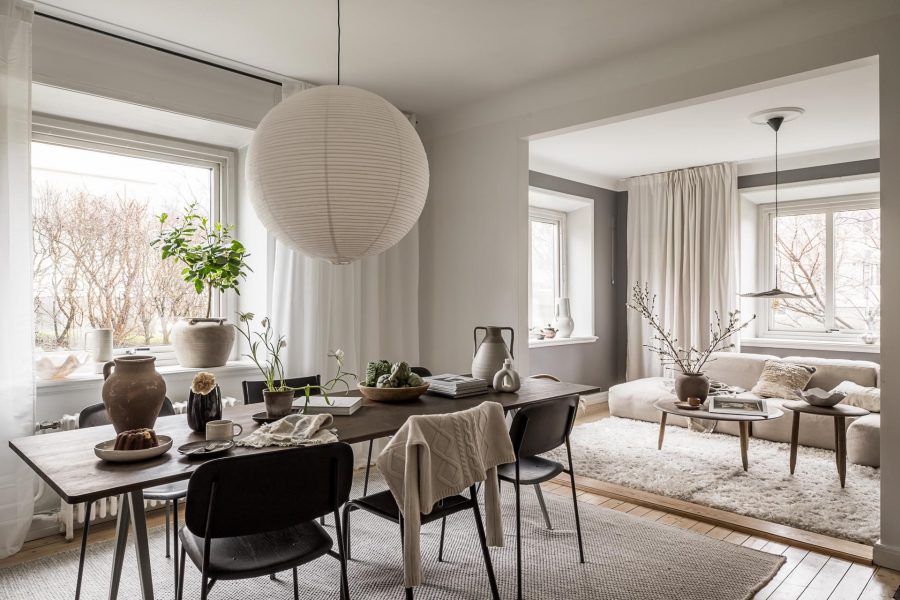 Un appartement de trois-pièces de 57m2 à l'ambiance sereine