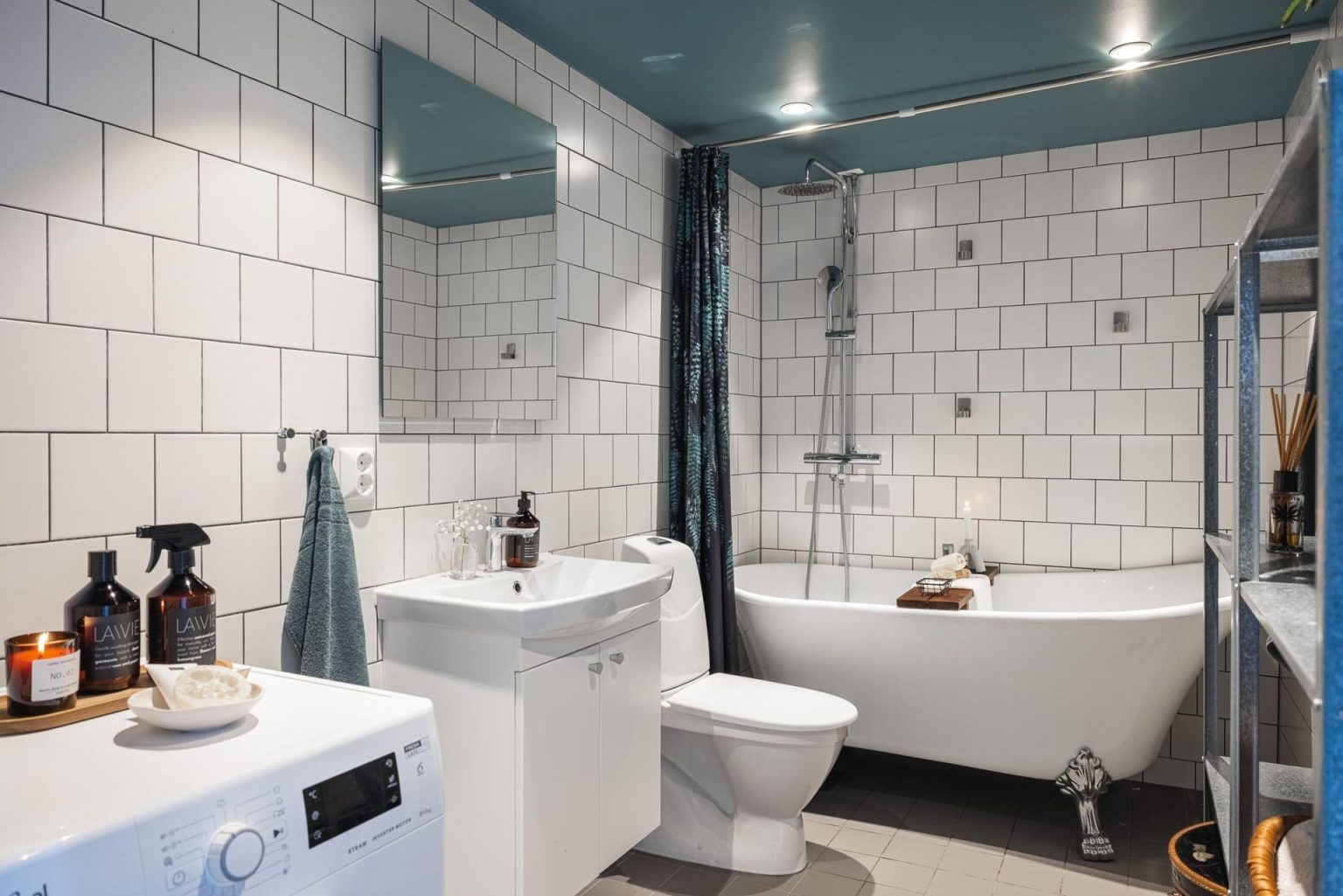 salle de bain vintage décoration scandinave