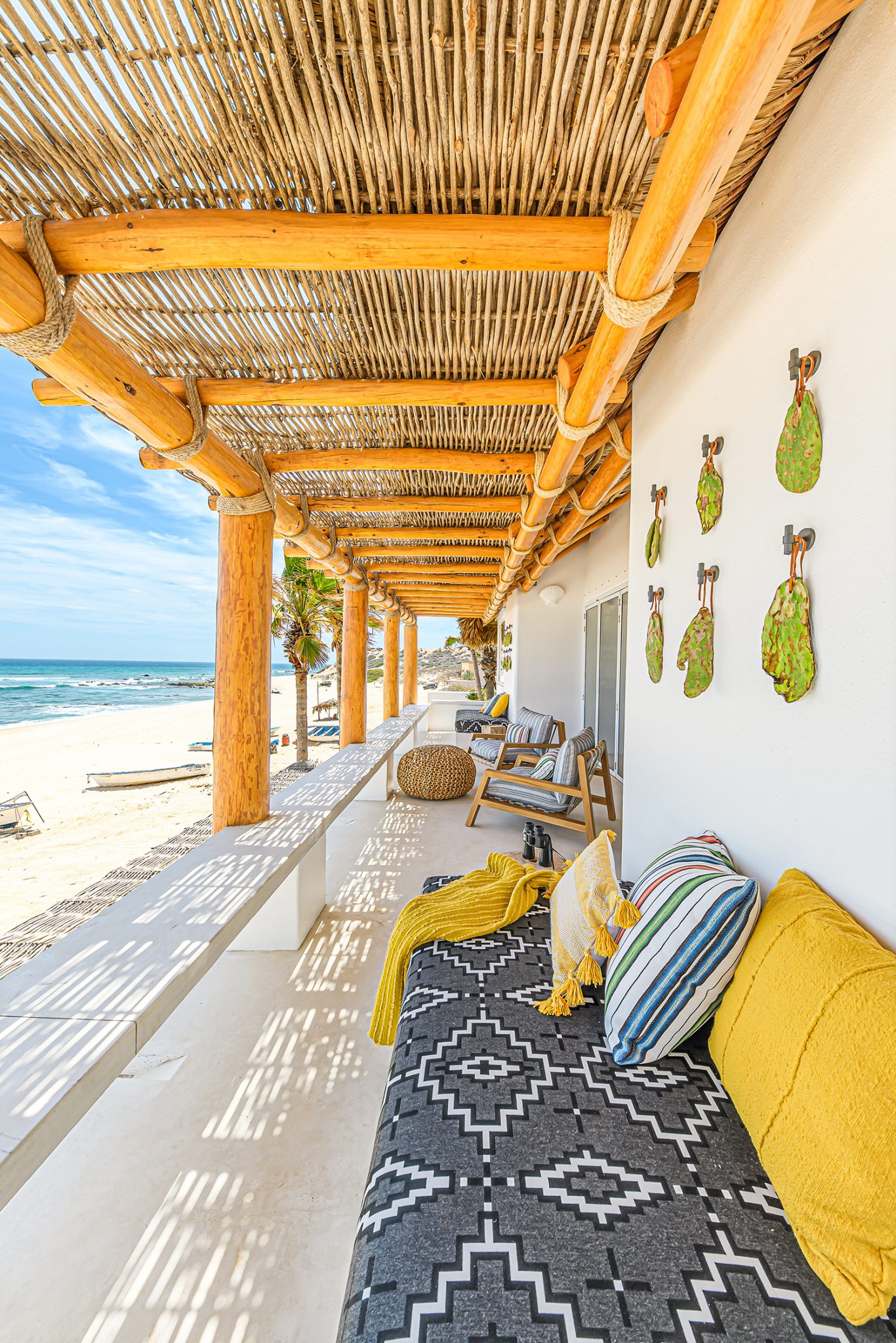 terrasse avec pergola bois maison de plage