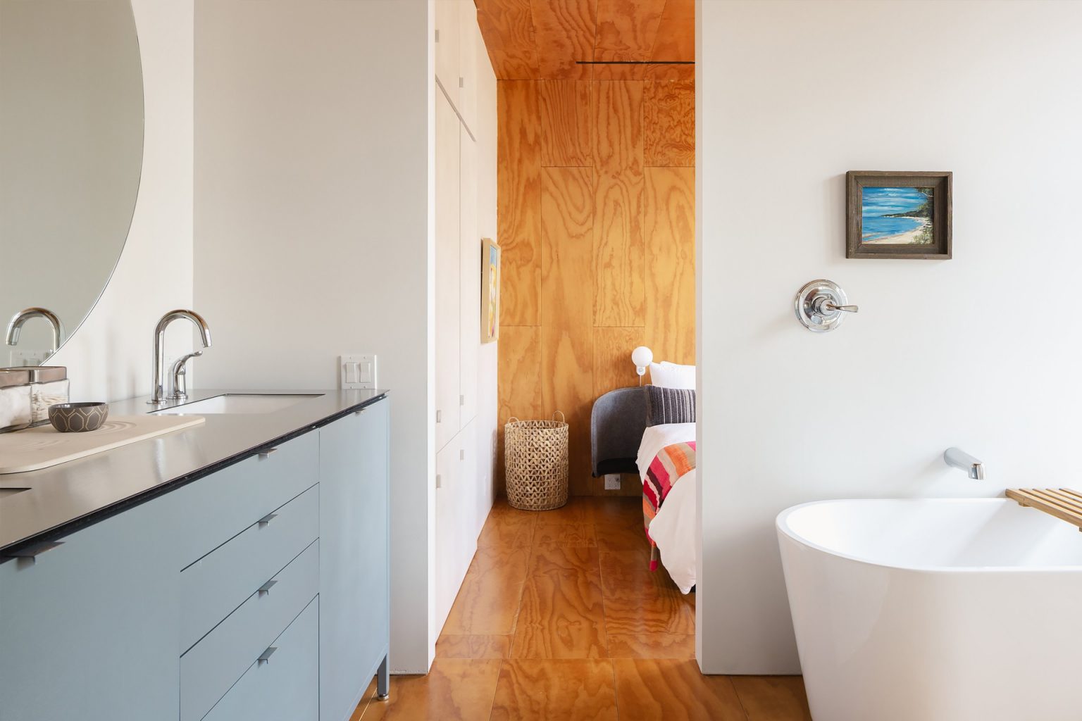 salle de bain design maison contemporaine en bois