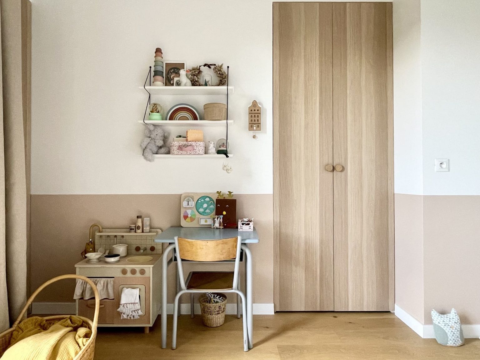 chambre enfant appartement rénové par par Charlotte Gille de Happy Pog
