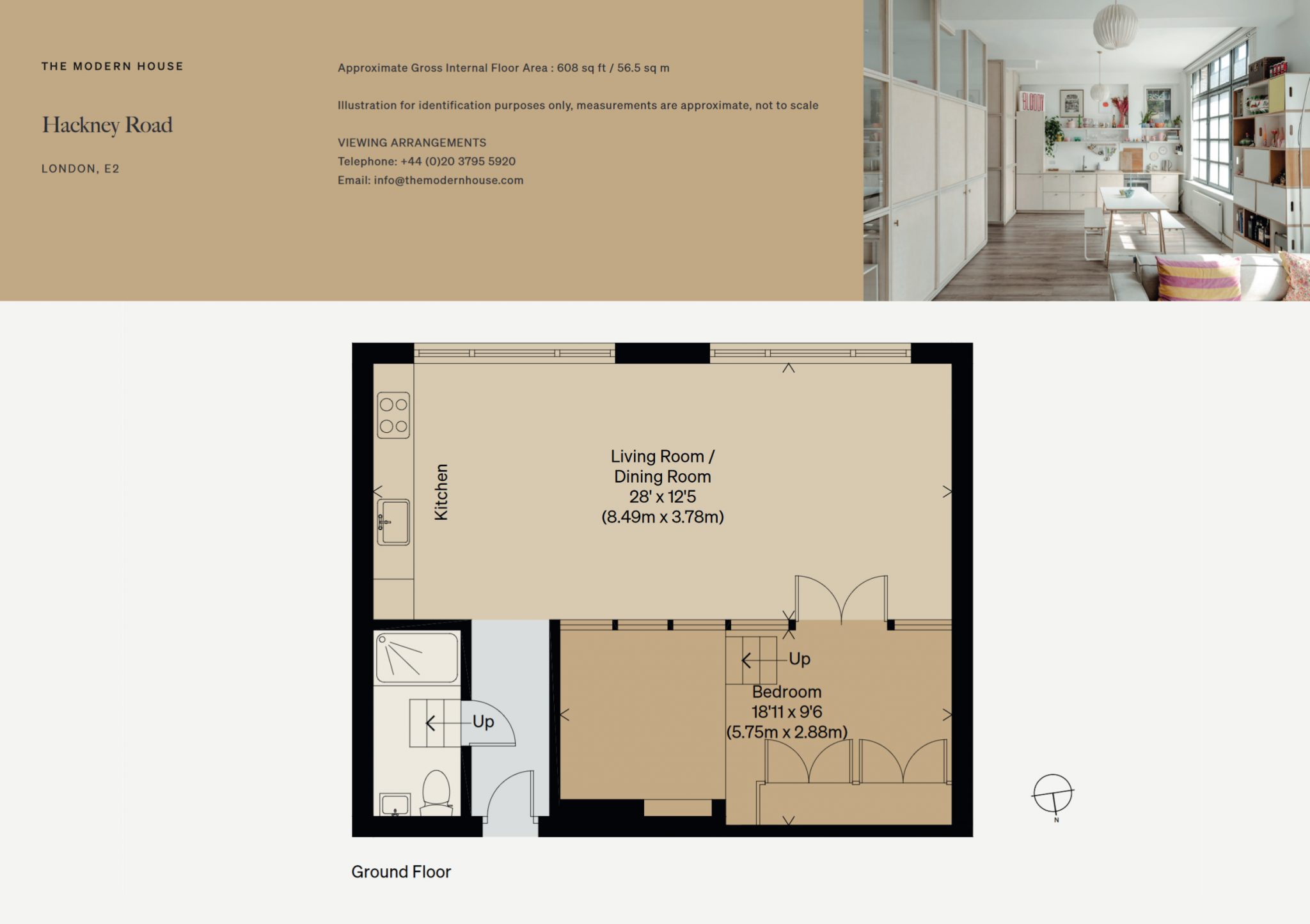 Un appartement londonien de 56m2 en teintes claires