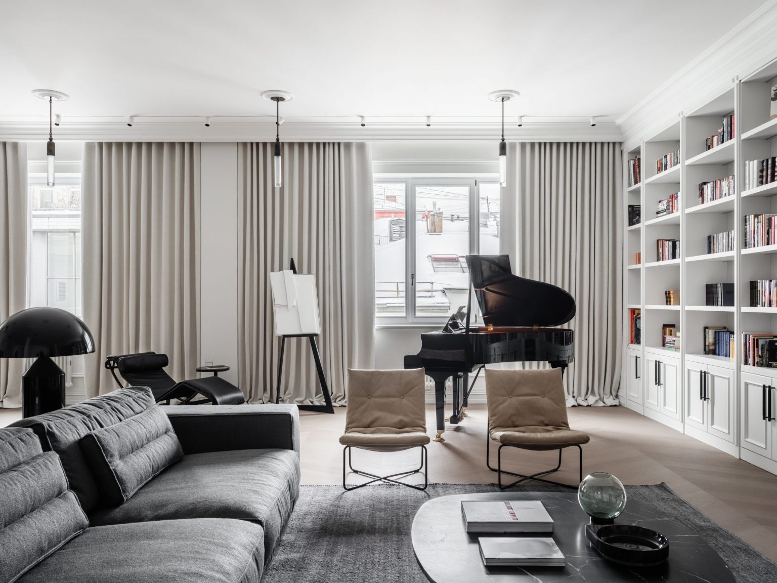 salon avec piano décoration design