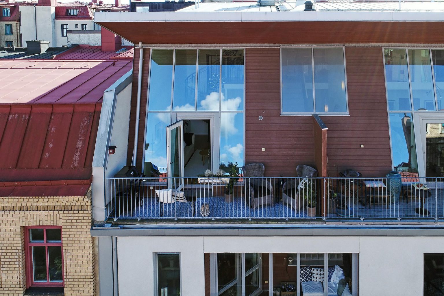 appartement avec terrasse vue extérieure