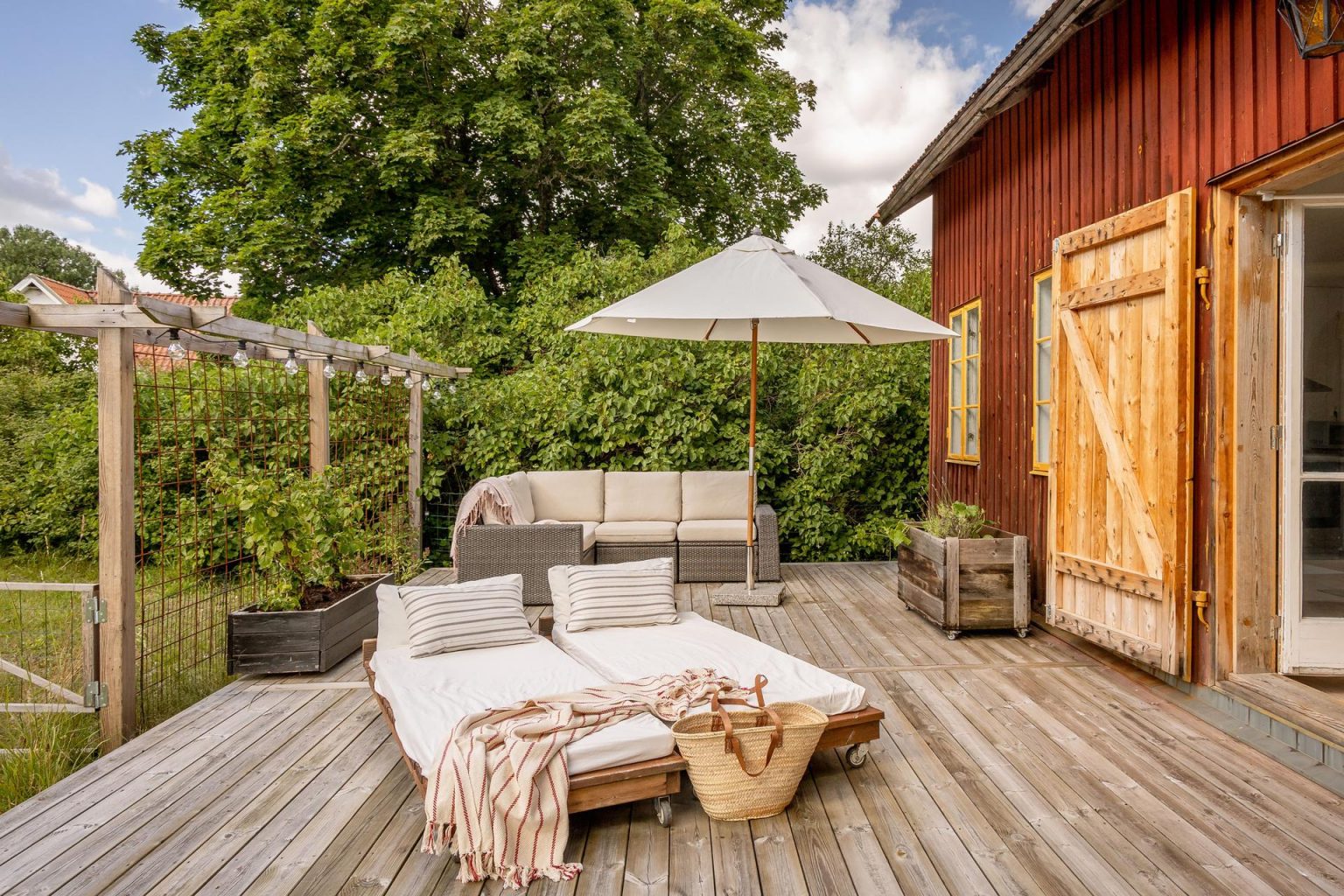 terrasse maison de campagne Suède