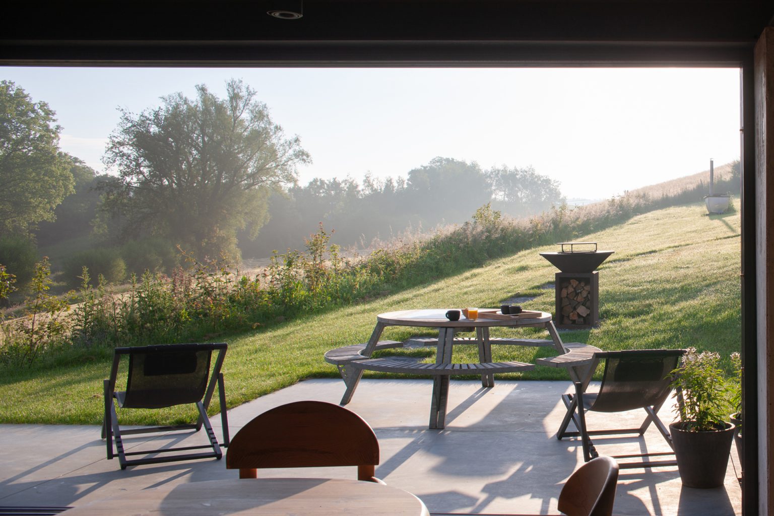 terrasse maison contemporaine Ardennes belges