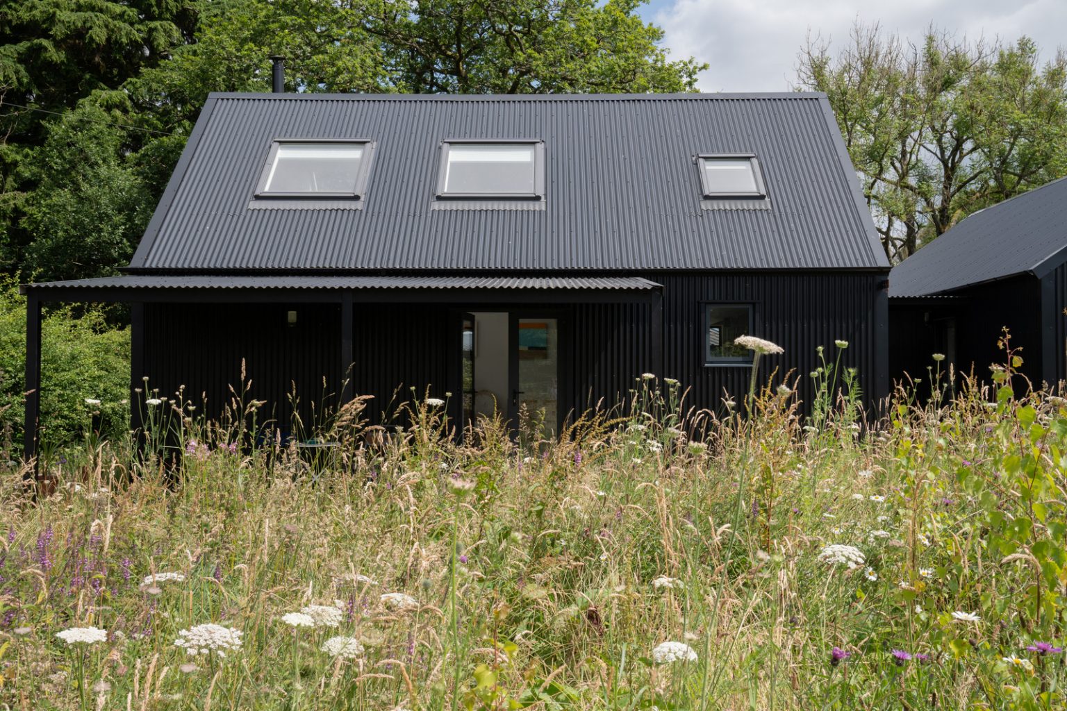 maison contemporaine façade noire