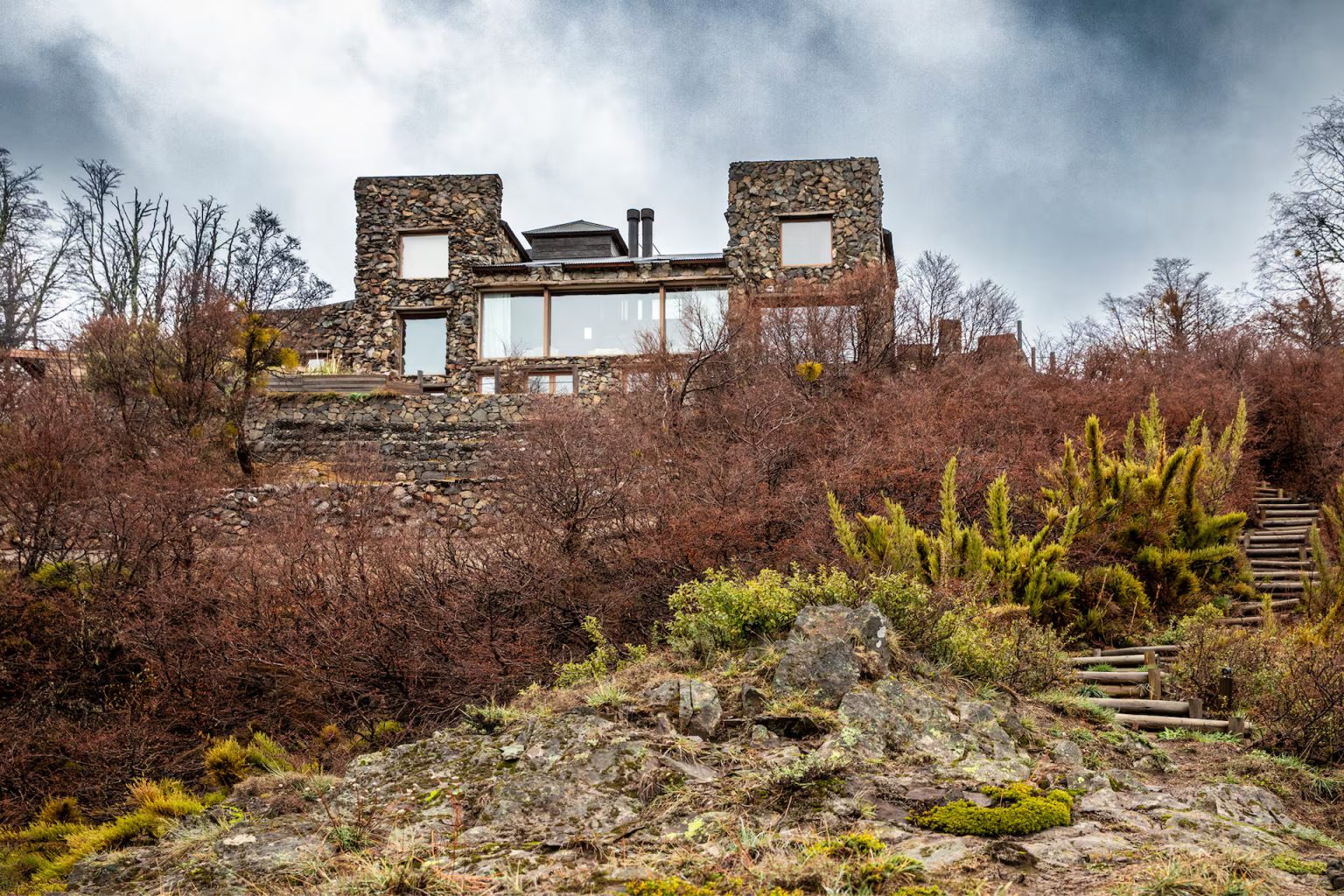 maison de montagne en pierres