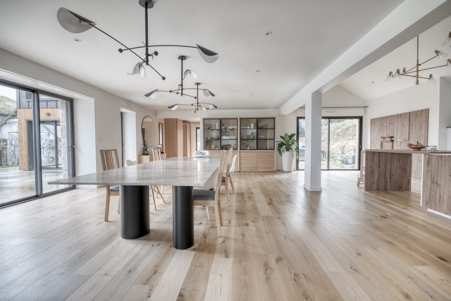 salle à manger dans extension maison bretagne