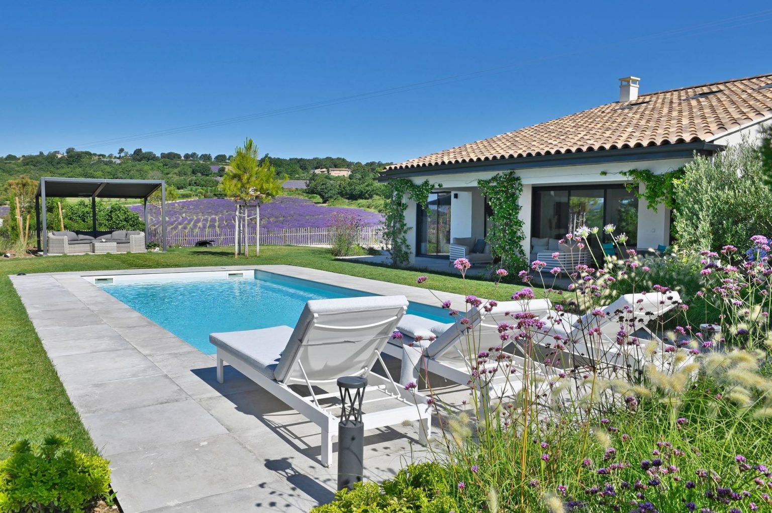 jardin avec piscine Provence