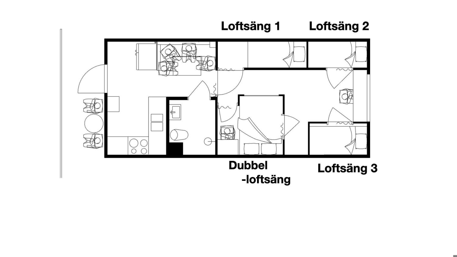 plan studio atypique 34m2 pour 5 personnes