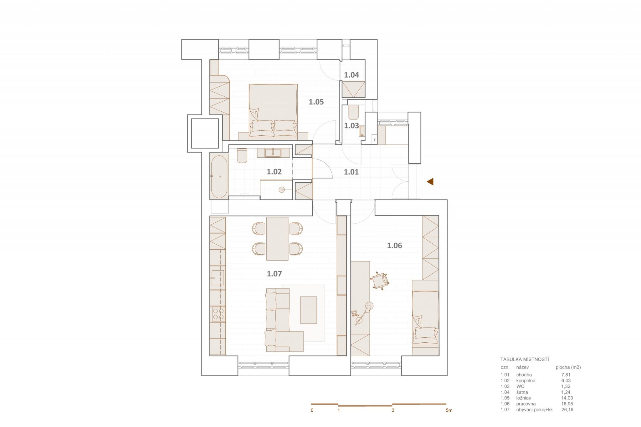 Un appartement design de 85m2 à Prague dans un immeuble Art Nouveau