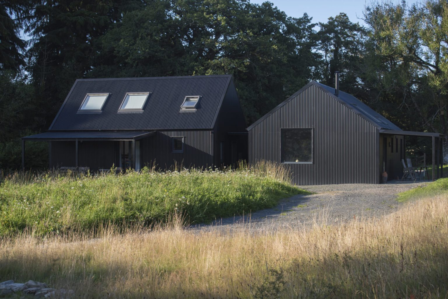 maison contemporaine façade noire