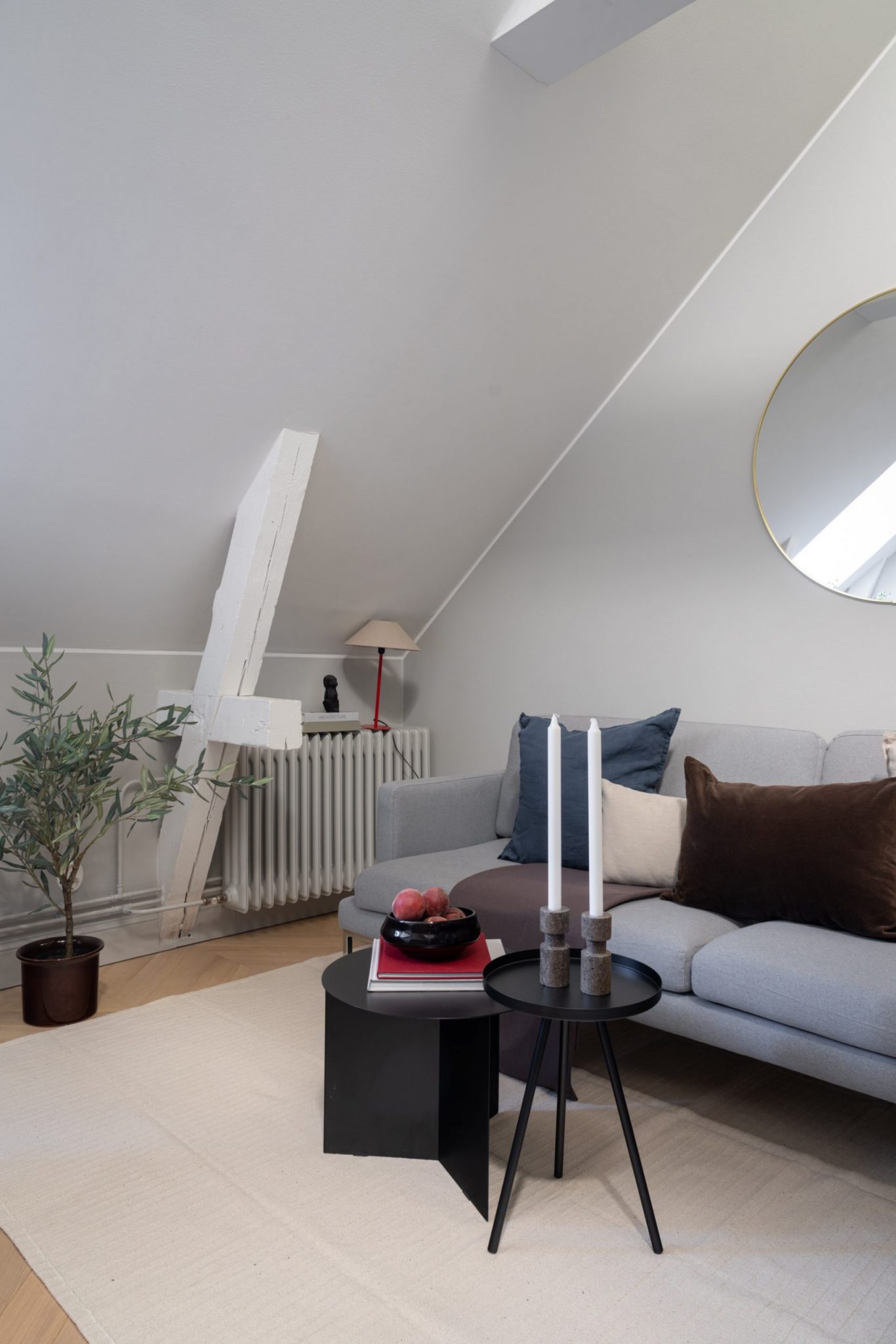 salon deux-pièces en duplex de 34m2