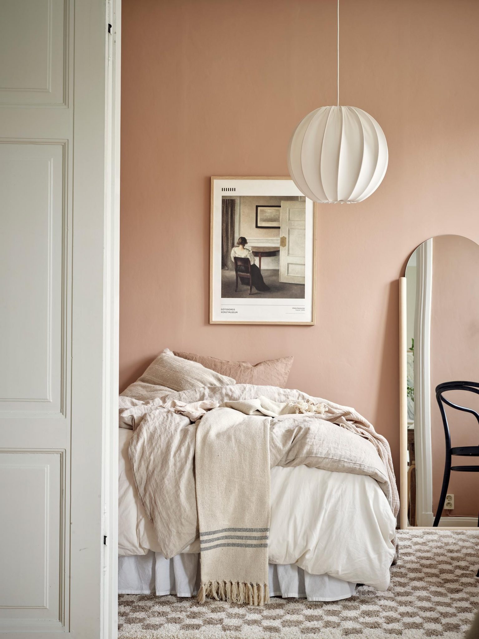 chambre décoration scandinave pastel