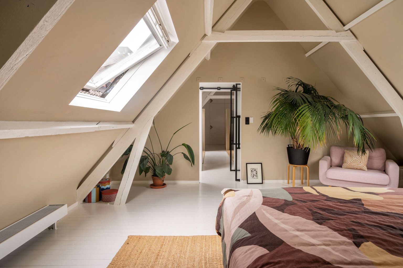 chambre mansardée maison loft