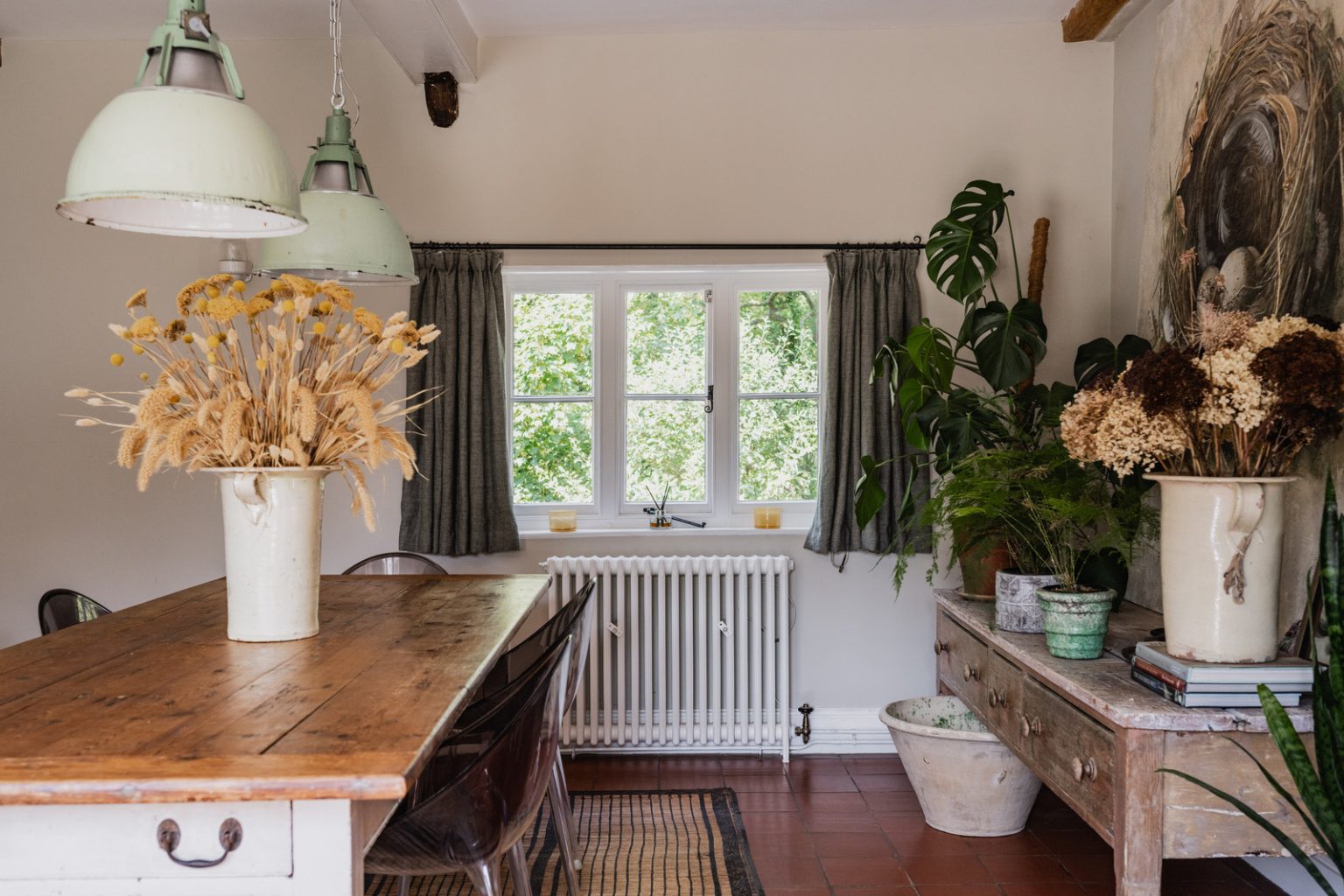 salle à manger décoration rustique