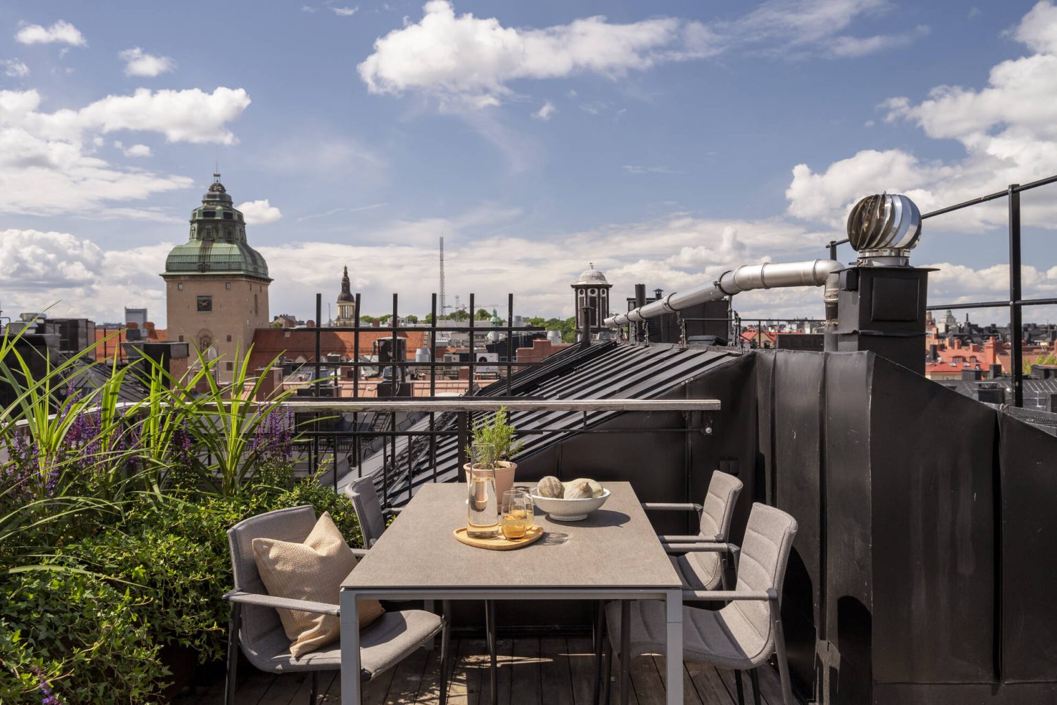 terrasse sur le toit