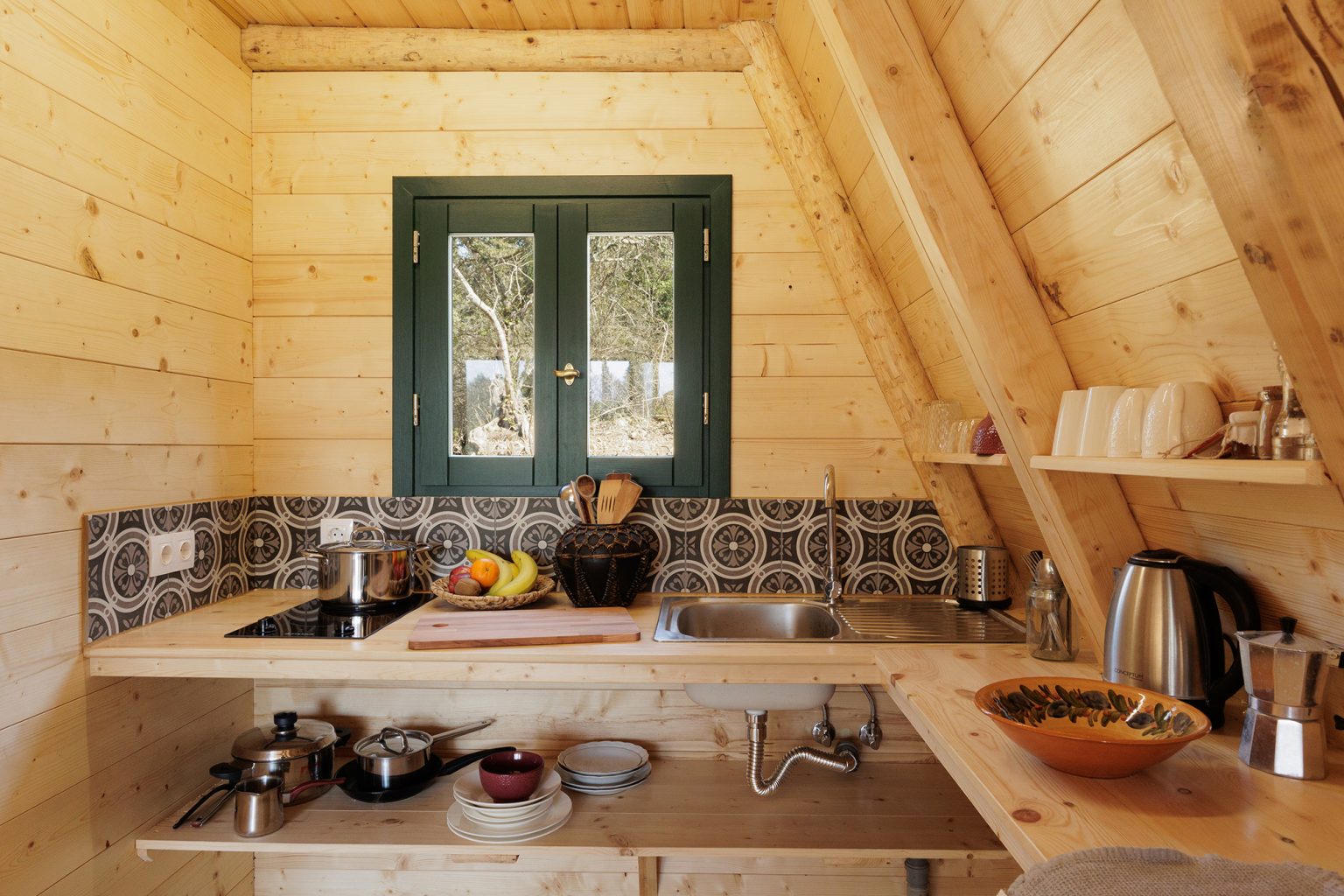 cuisine petite maison A-Frame 50m2