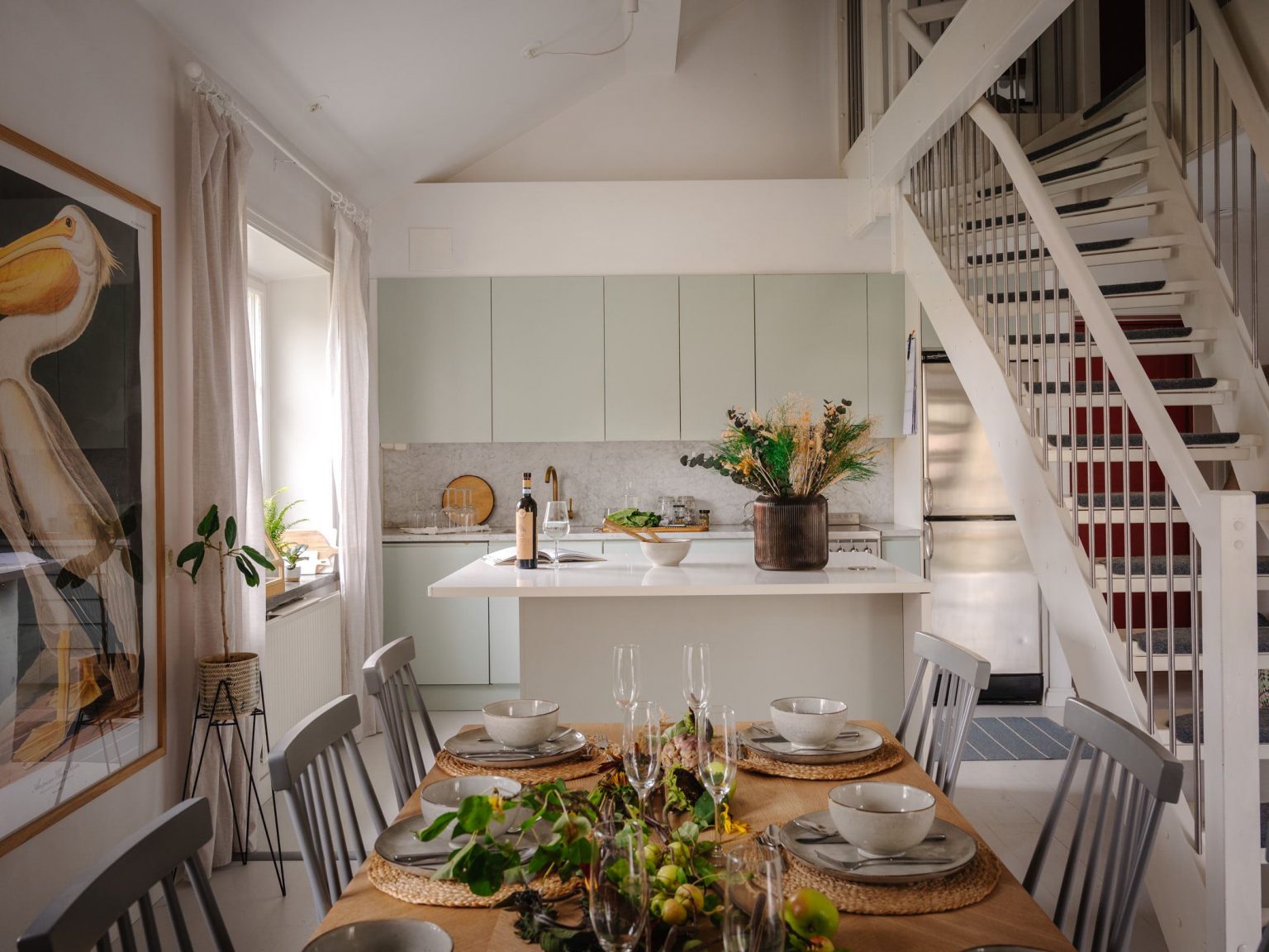 cuisine et salle à manger appartement en duplex