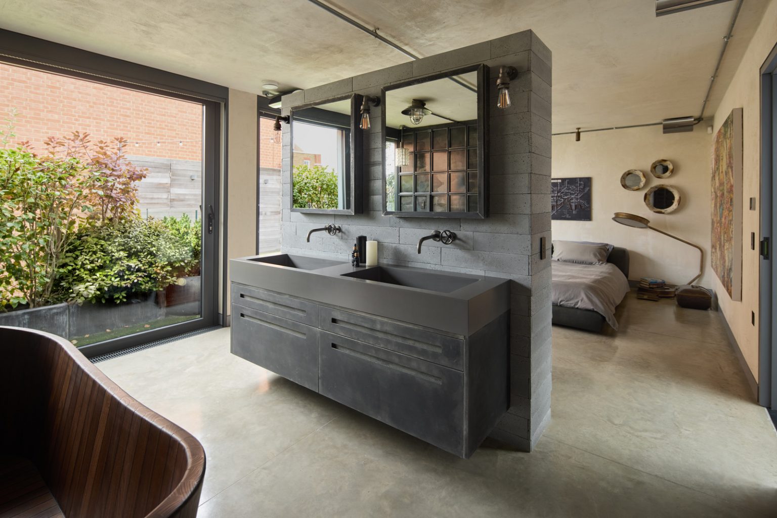 chambre avec salle de bain loft Londres