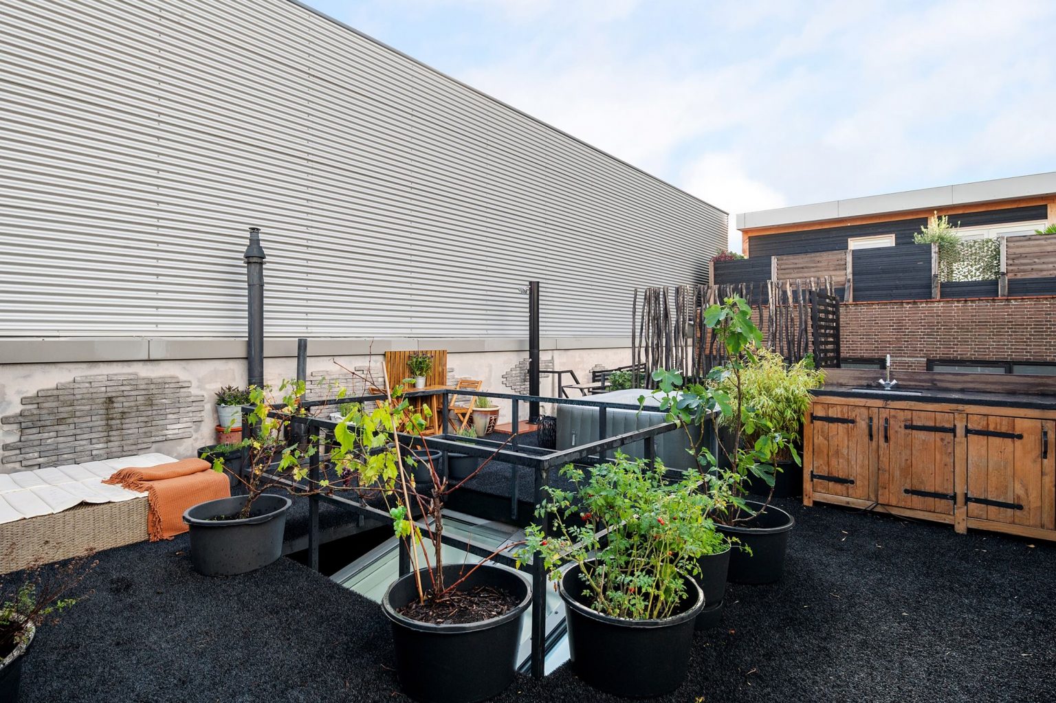 terrasse avec cuisine d'été