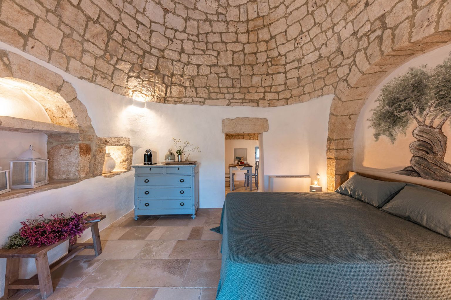 chambre voûtée trullo Pouilles Masseria Le Monache