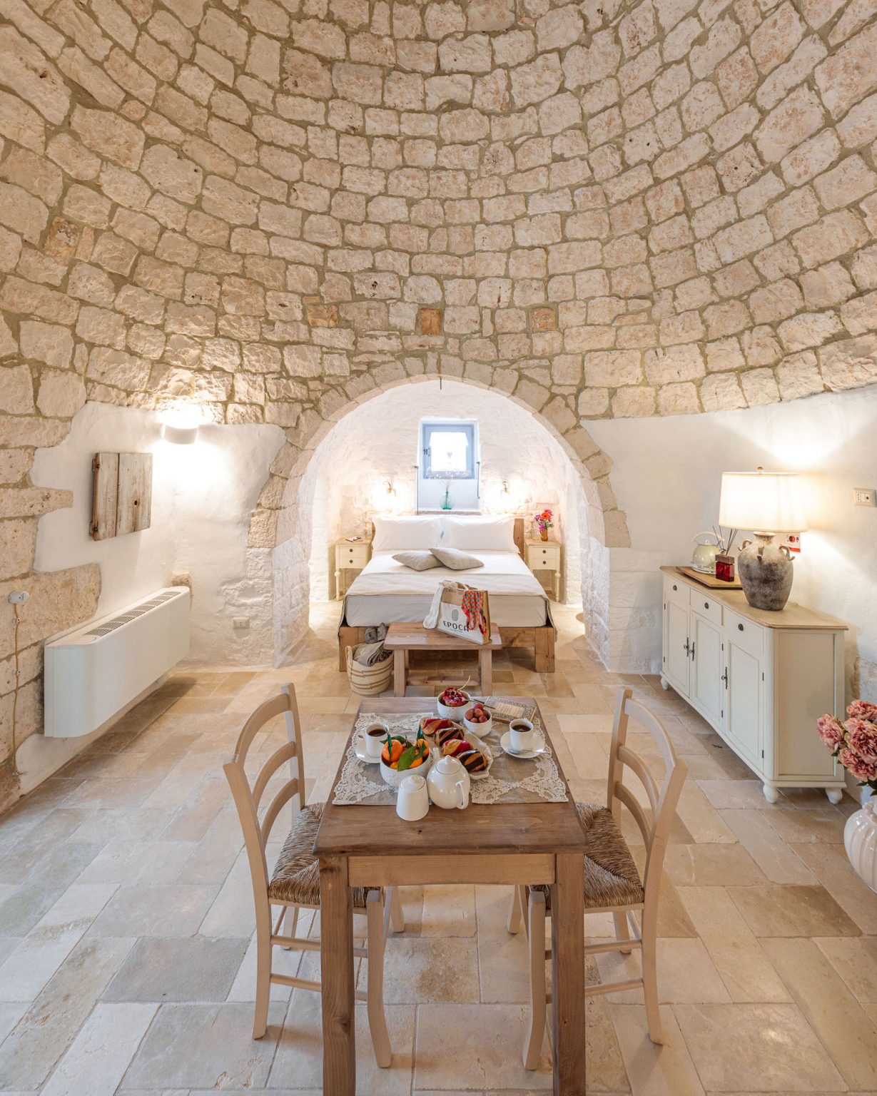 chambre voûtée trullo Pouilles Masseria Le Monache