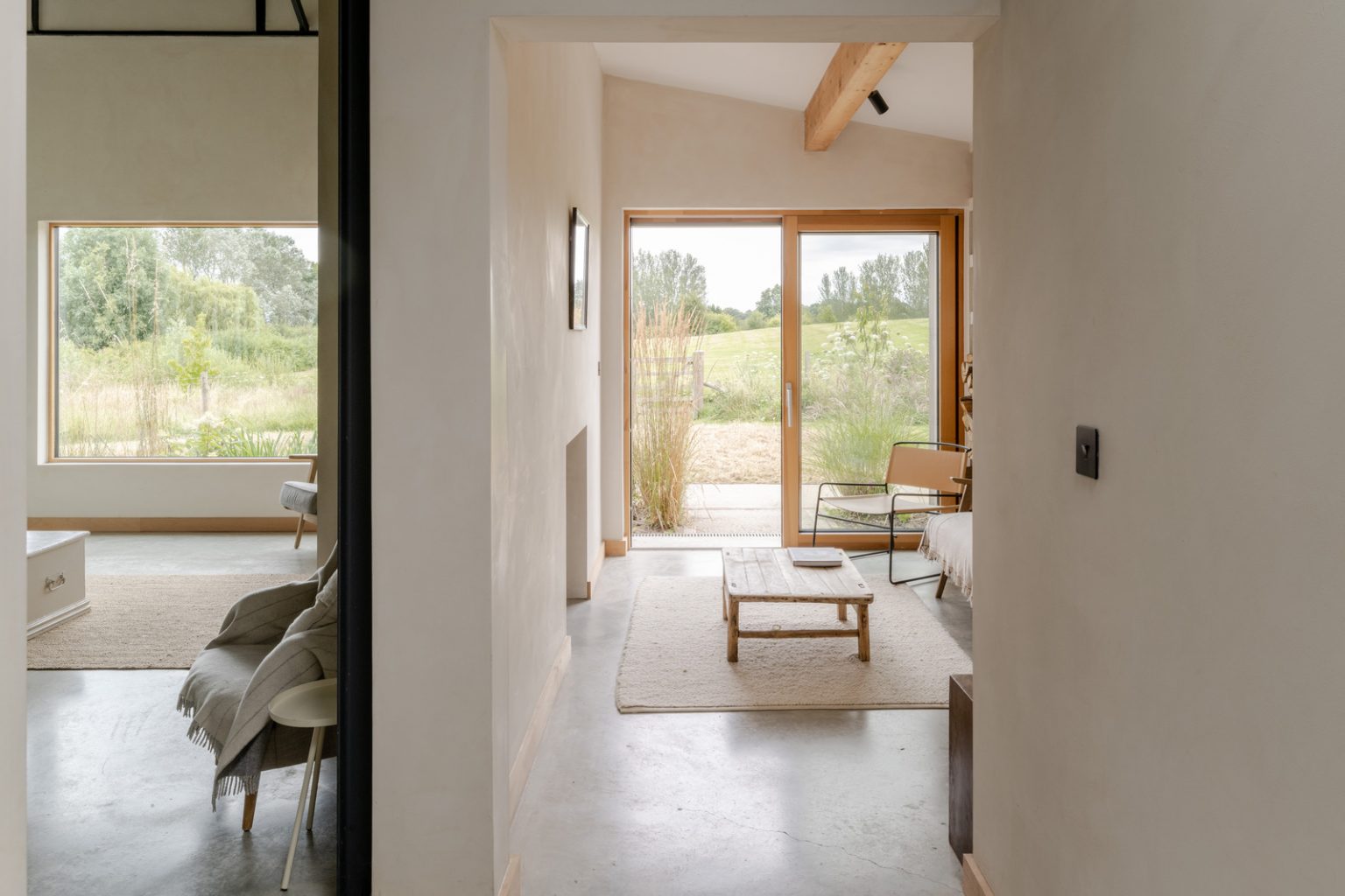 chambre avec baie vitrée maison architecte