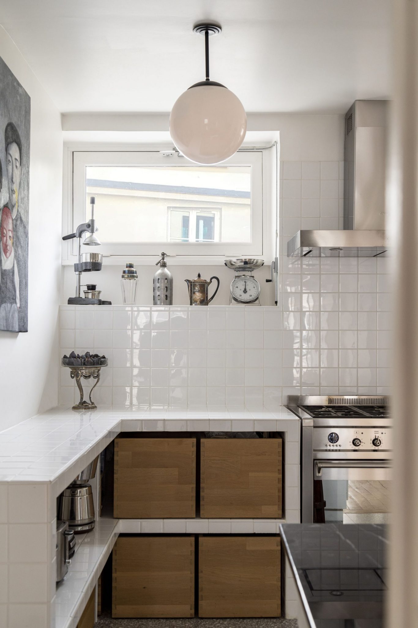 cuisine appartement de 90m2 dans le centre de Paris par Bérénice Curt Architecture