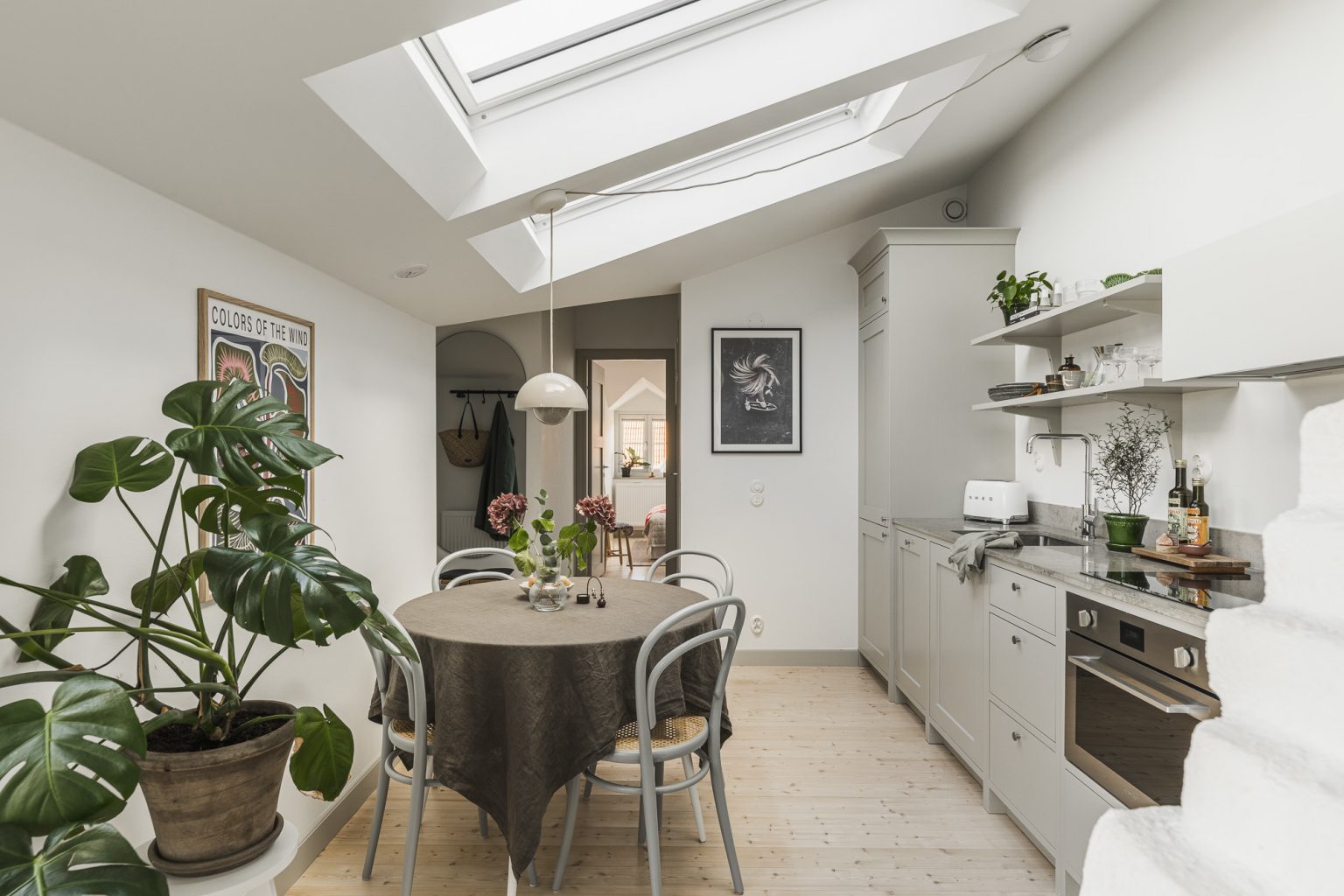 cuisine et salle à manger deux-pièces 36m2 décoration scandinave